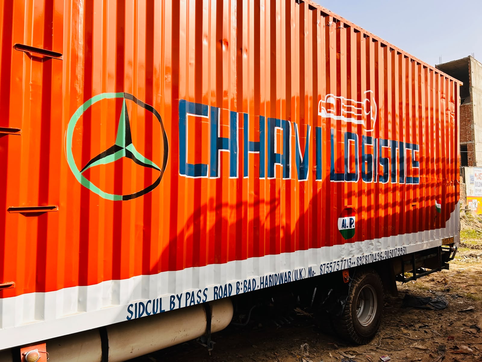Chhavi Logistics branded container truck